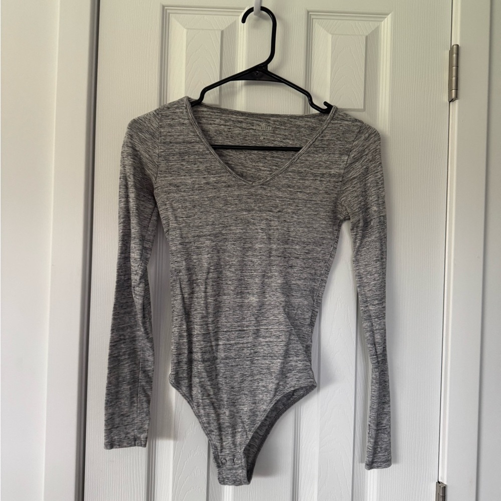 Gray Long Sleeve Bodysuit